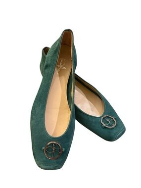 Jennifer Tattanelli Firenze Green Suede Ballet Flats 40 Made in Italy